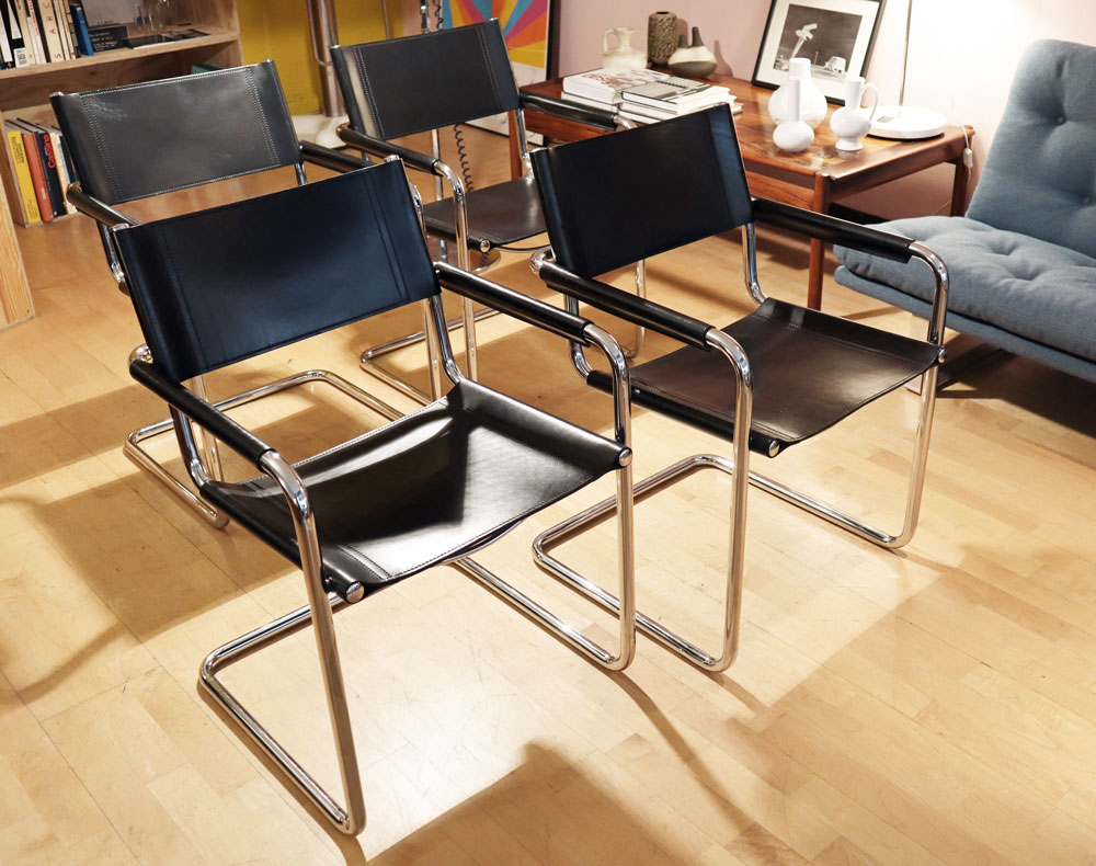 4-chaises-cantilever-matteograssi- odile vintage vevey