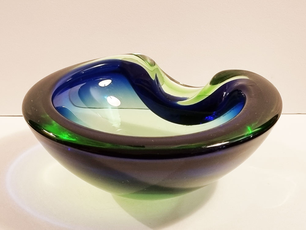 sommerso-murano-bowl-vert-bleu galerie odile vevey